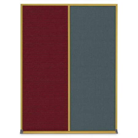 United Visual Products Single Door Radius Corkboard, 24"X36", G UV8001-GOLD-BUFF